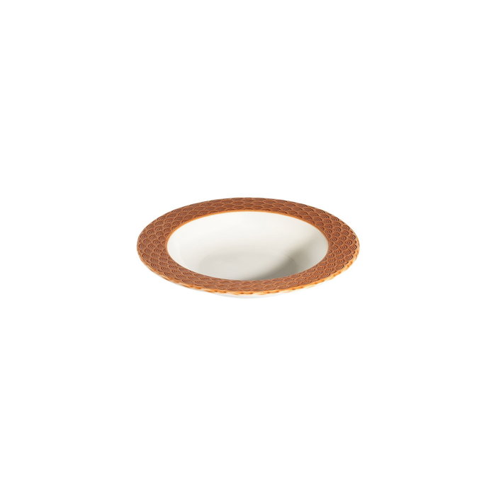 Hermia Orila Costa Juego de Cena de Porcelana 24 Piezas Blanco y Naranja Hermia Orila Costa Juego de Cena de Porcelana 24 Piezas Blanco y Naranja